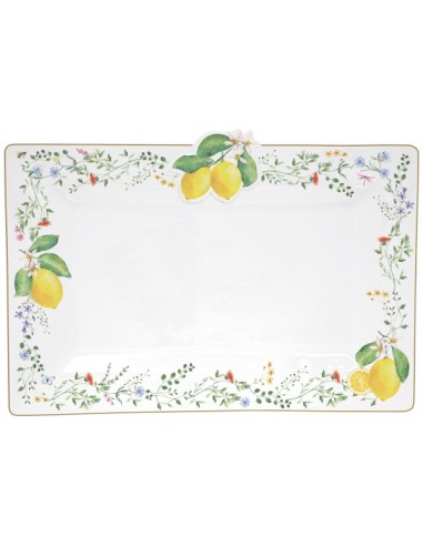 Piatto da portata Fleurs et citrons