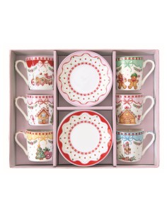 Tazzine set da 6 Sweet Christmas
