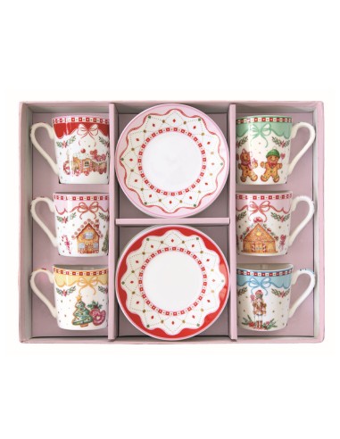 Tazzine set da 6 Sweet Christmas