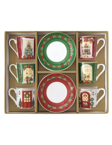 Tazzine set da 6 Festive Avenue
