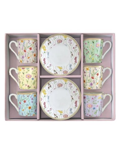 Tazzine set da 6 meadow Flowers