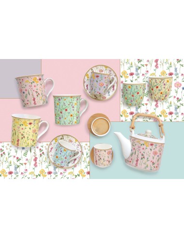 Tazzine set da 6 meadow Flowers