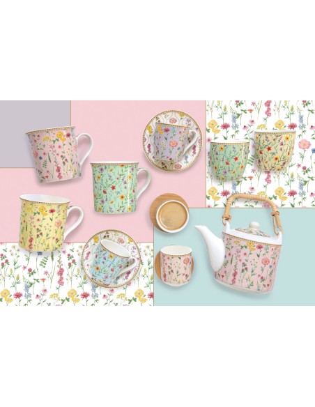 Tazzine set da 6 meadow Flowers