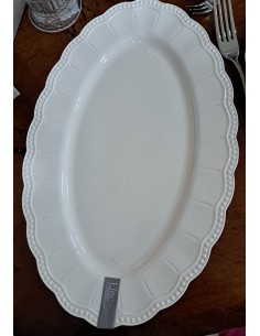 Piatto ovale bianco da portata Easy Life