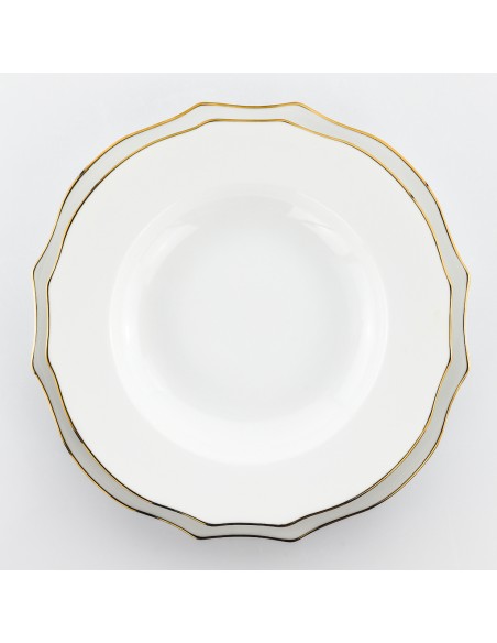 Piatti bianco e oro Weissestal ultimo 18 pezzi