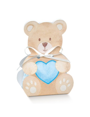 Orso portaconfetti  in rosa e celeste Scotton