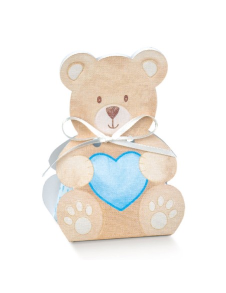 Orso portaconfetti  in rosa e celeste Scotton